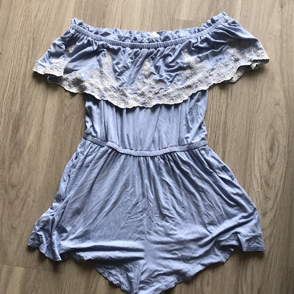 American eagle light blue romper